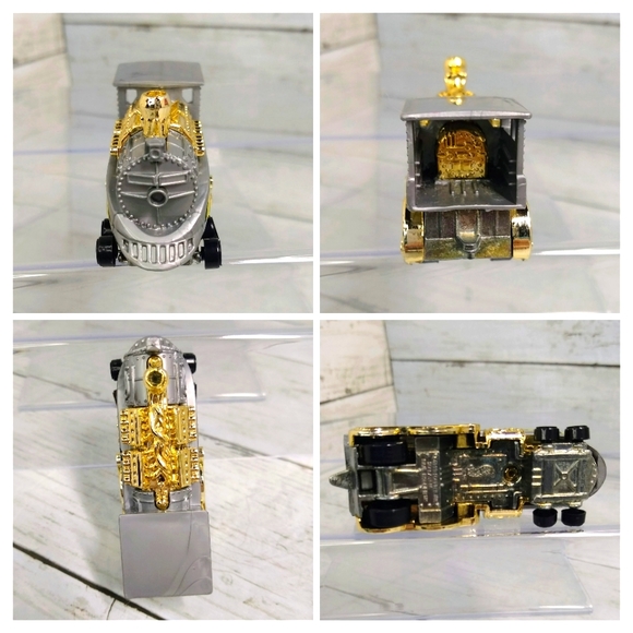 Mattel Hot Wheels 1995 RAIL RODDER Engine 5 Plastic Gray Gold Toy Train Engine - Picture 7 of 11